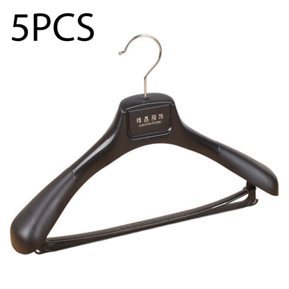 Wide Shoulder Clothes Hanger – 5pcs Durable Plastic Suit Coat Organizers - ZOOMNSTORE