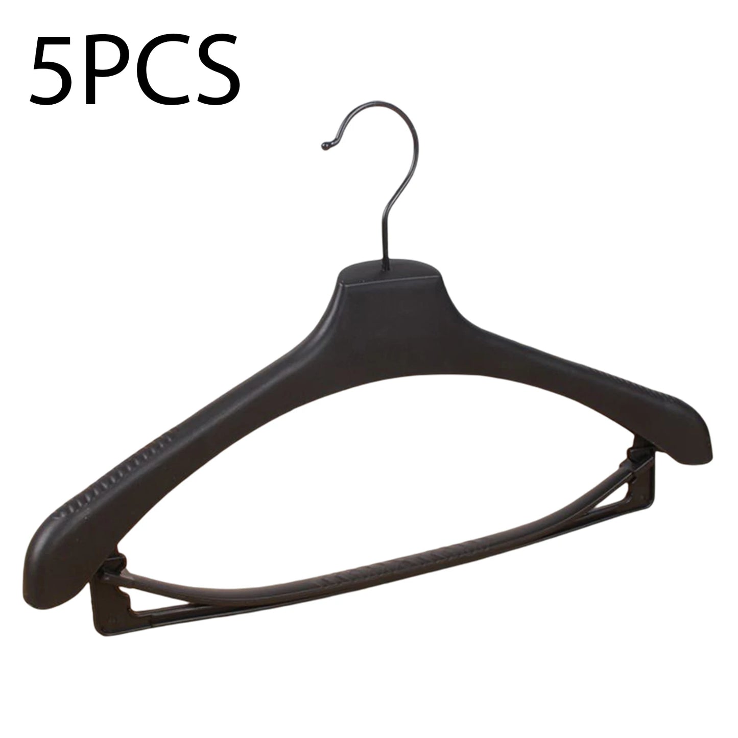 Wide Shoulder Clothes Hanger – 5pcs Durable Plastic Suit Coat Organizers - ZOOMNSTORE