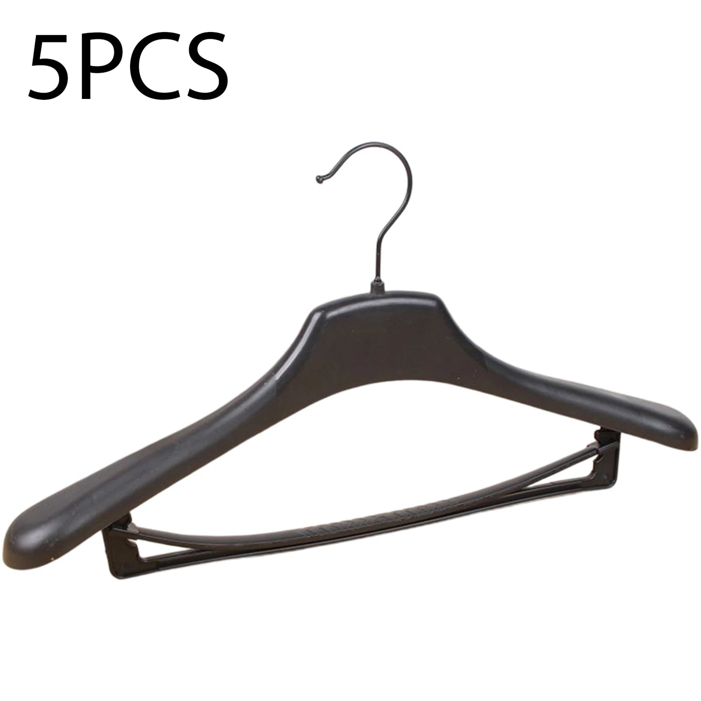 Wide Shoulder Clothes Hanger – 5pcs Durable Plastic Suit Coat Organizers - ZOOMNSTORE