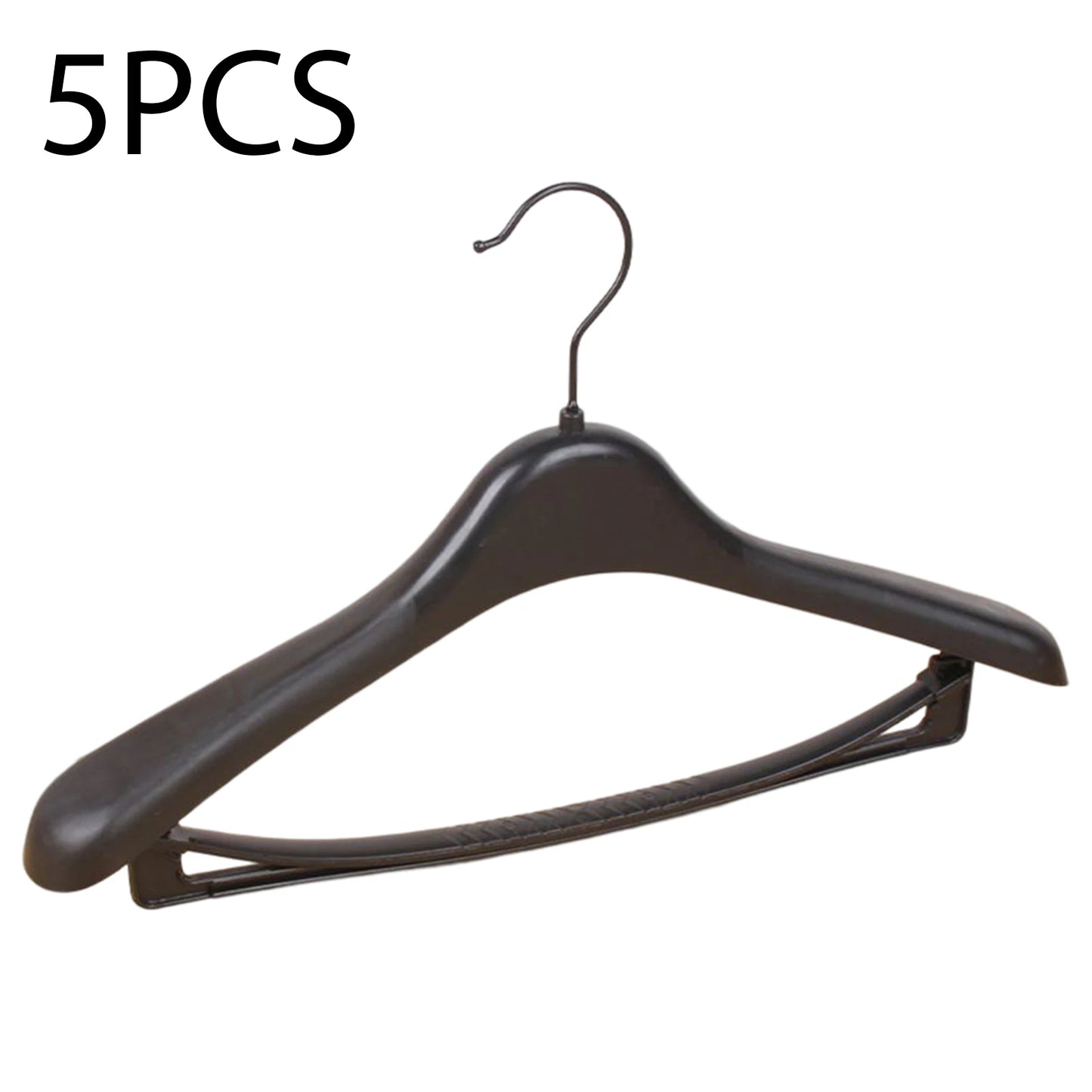 Wide Shoulder Clothes Hanger – 5pcs Durable Plastic Suit Coat Organizers - ZOOMNSTORE