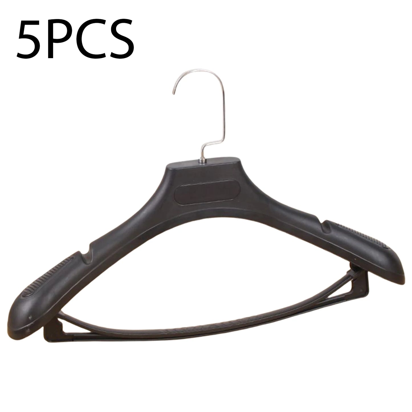 Wide Shoulder Clothes Hanger – 5pcs Durable Plastic Suit Coat Organizers - ZOOMNSTORE