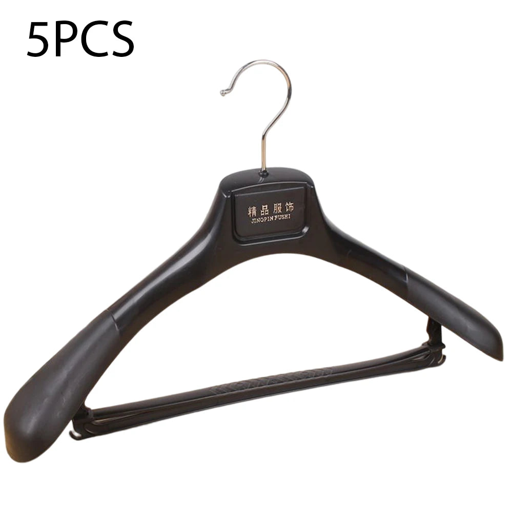 Wide Shoulder Clothes Hanger – 5pcs Durable Plastic Suit Coat Organizers - ZOOMNSTORE