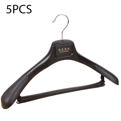 Wide Shoulder Clothes Hanger – 5pcs Durable Plastic Suit Coat Organizers - ZOOMNSTORE