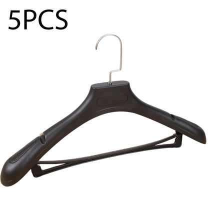 Wide Shoulder Clothes Hanger – 5pcs Durable Plastic Suit Coat Organizers - ZOOMNSTORE