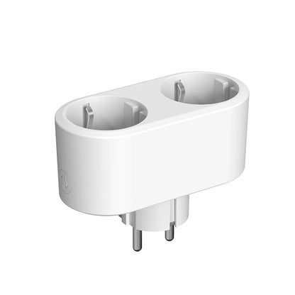 Wifi Smart Plug Dual Outlet Socket EU 16A/20A with Power Monitor & Voice Control - ZOOMNSTORE