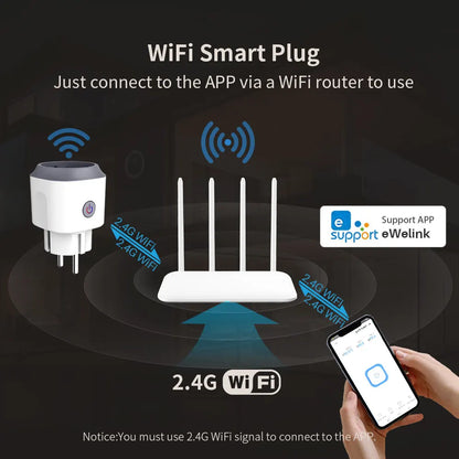 Wifi Smart Plug - EU Smart Plug With Energy Monitoring & Remote Control Outlet - ZOOMNSTORE