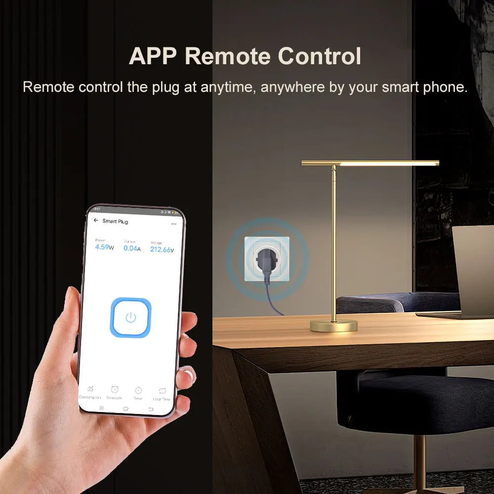 Wifi Smart Plug - EU Smart Plug With Energy Monitoring & Remote Control Outlet - ZOOMNSTORE