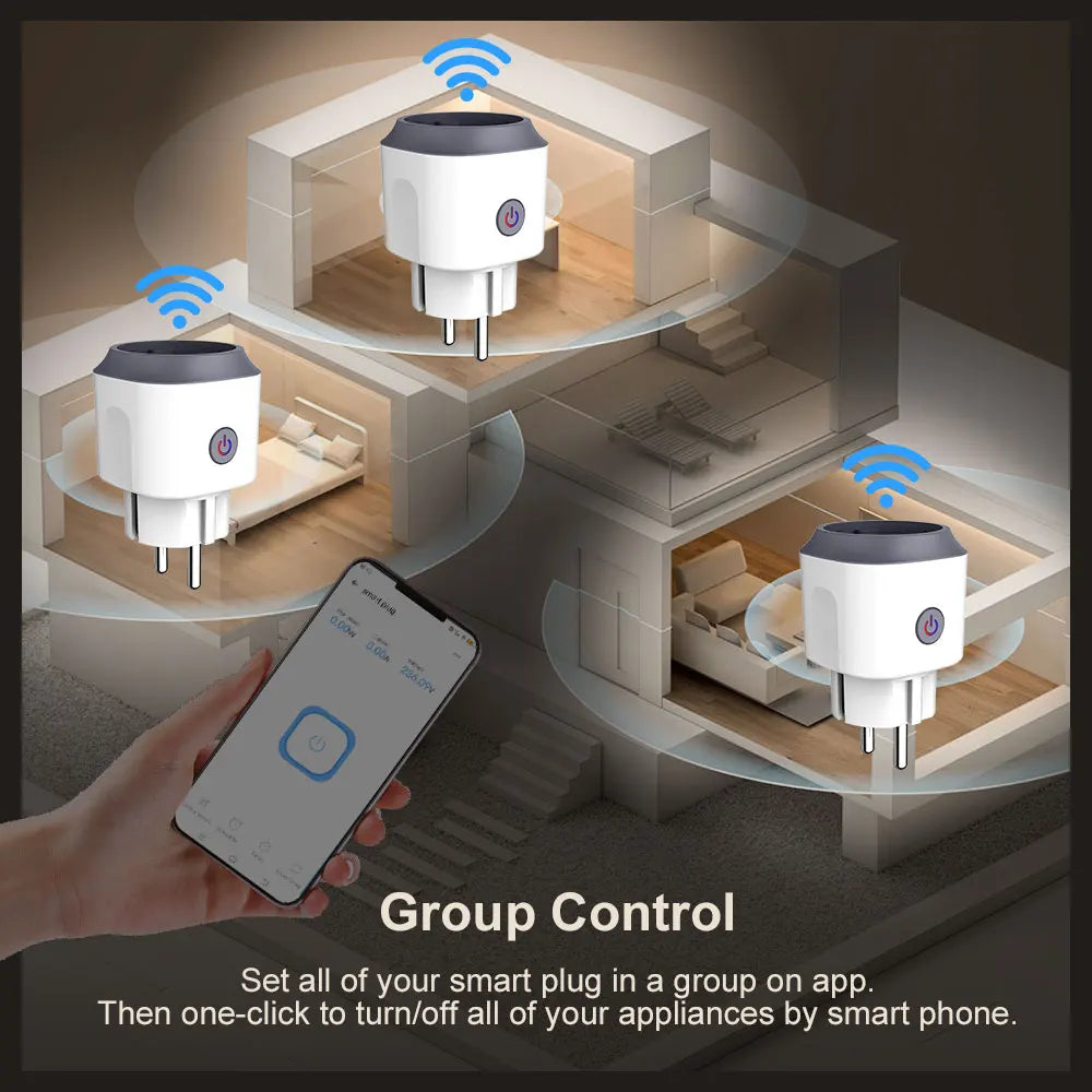 Wifi Smart Plug - EU Smart Plug With Energy Monitoring & Remote Control Outlet - ZOOMNSTORE