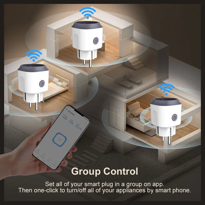 Wifi Smart Plug - EU Smart Plug With Energy Monitoring & Remote Control Outlet - ZOOMNSTORE