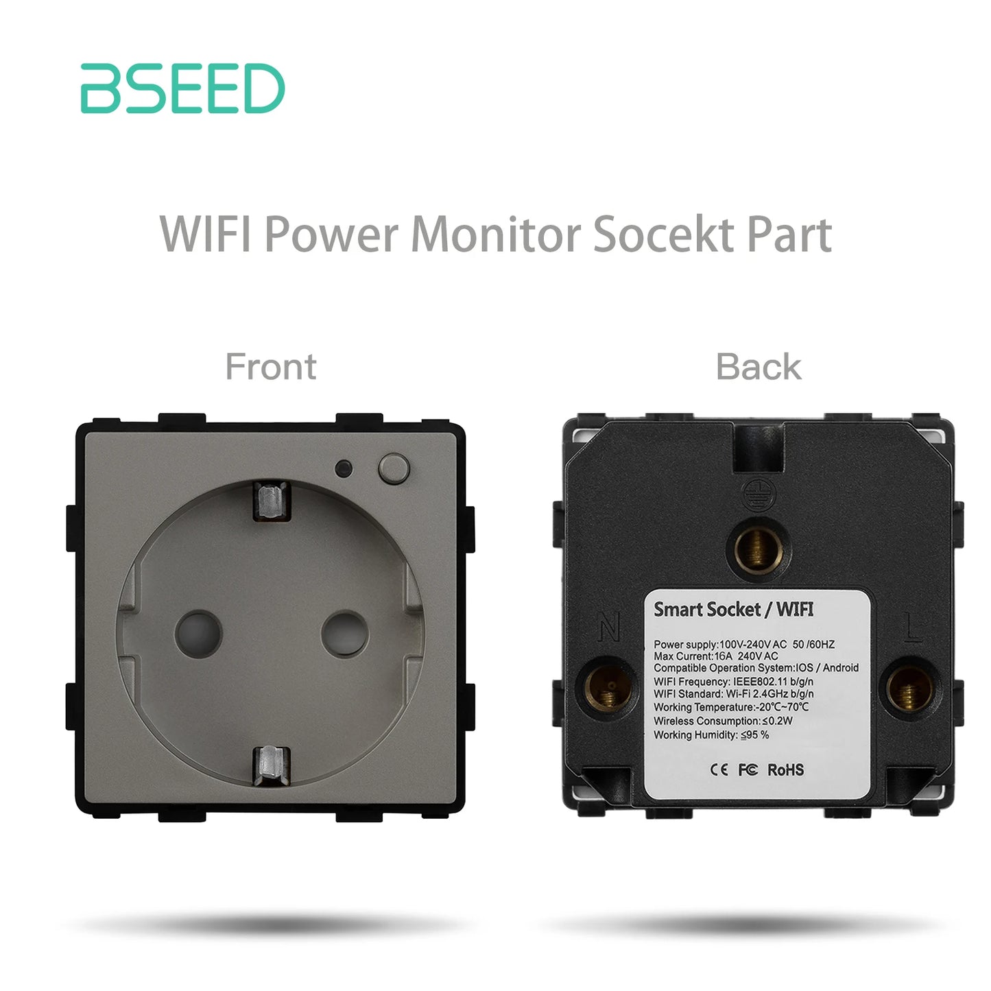 Wifi Smart Plug EU Socket With Power Monitor & Alexa Voice Control Backlight - ZOOMNSTORE