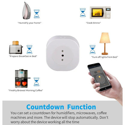 Wifi Smart Plug Italy Power Socket With Timer USB Charger - Voice Control Alexa Google Home - ZOOMNSTORE