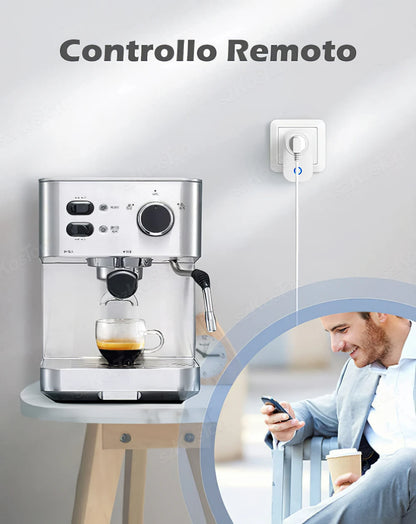 Wifi Smart Plug - 16A Italy Standard Socket with Power Monitor & Timer | Alexa Compatible - ZOOMNSTORE