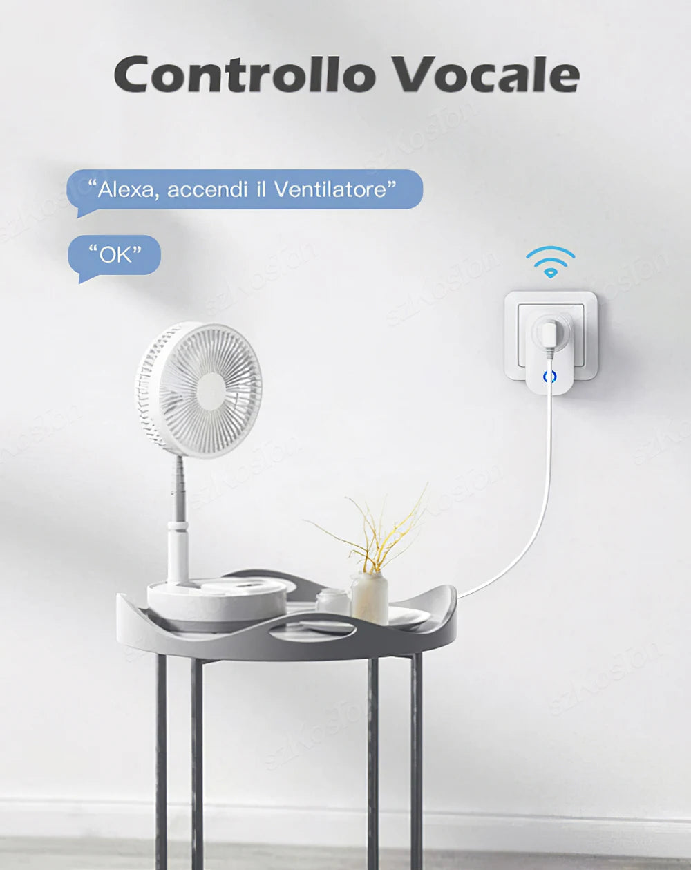 Wifi Smart Plug - 16A Italy Standard Socket with Power Monitor & Timer | Alexa Compatible - ZOOMNSTORE