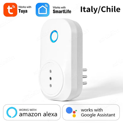 Wifi Smart Plug - 16A Italy Standard Socket with Power Monitor & Timer | Alexa Compatible - ZOOMNSTORE