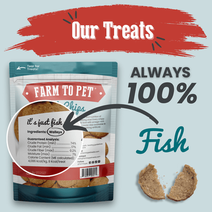 Fish Chips for Dogs | Wild-Caught Fish Dog Treats - ZOOMNSTORE