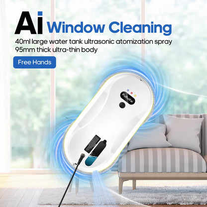 Window Cleaning Robot - Automatic Spray Wiper With Remote Control & Corded Electric Glass Mop - ZOOMNSTORE