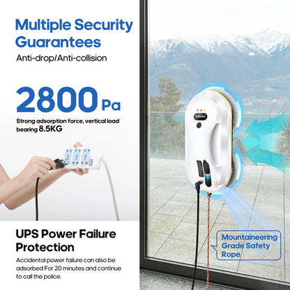 Window Cleaning Robot - Automatic Spray Wiper With Remote Control & Corded Electric Glass Mop - ZOOMNSTORE