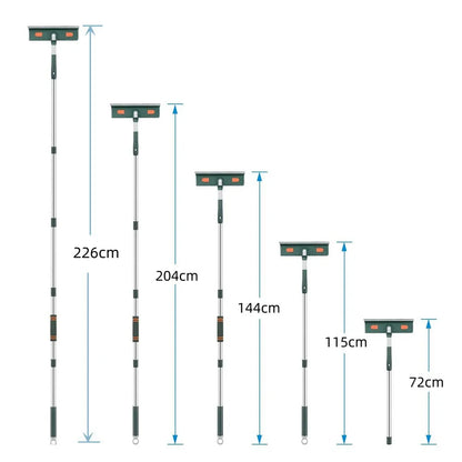 Extended Window Cleaning Tool - Glass Cleaner Mop with Silicone Scraper - ZOOMNSTORE