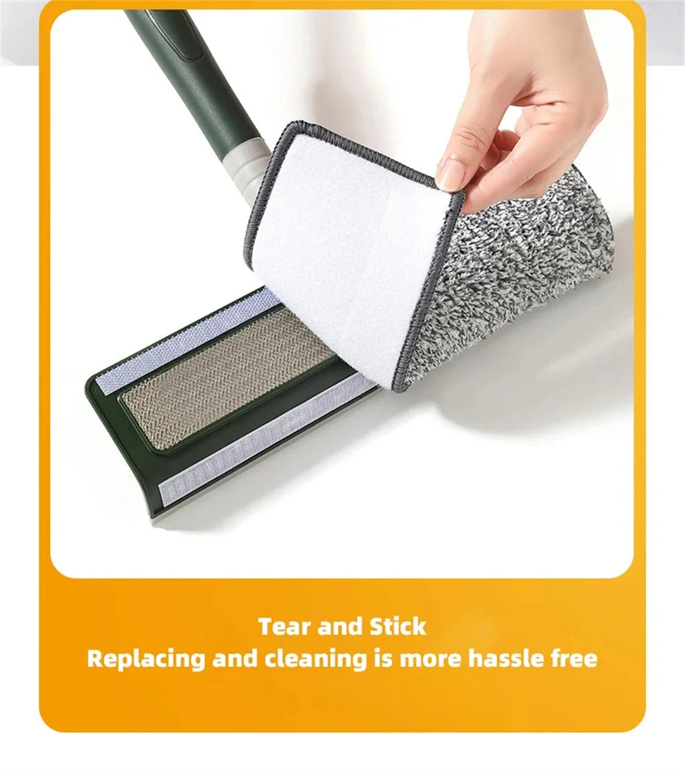 Extended Window Cleaning Tool - Glass Cleaner Mop with Silicone Scraper - ZOOMNSTORE