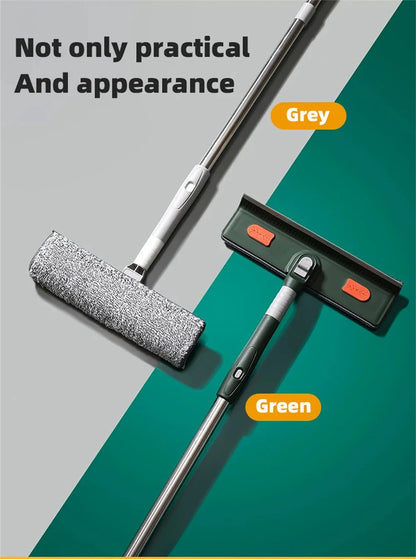 Extended Window Cleaning Tool - Glass Cleaner Mop with Silicone Scraper - ZOOMNSTORE