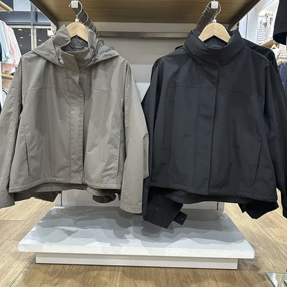 Womens Windproof Hooded Jacket - Casual Outdoor Coat - ZOOMNSTORE