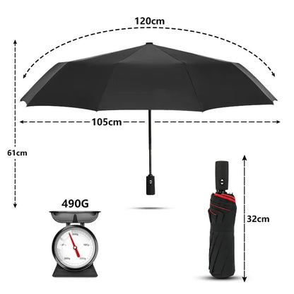 Windproof Double Layer Resistant Umbrella Fully Automatic Rain Men Women 10K Strong Luxury Business Male Large Umbrellas Parasol - ZOOMNSTORE