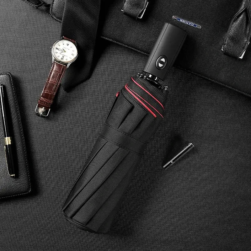 Windproof Double Layer Resistant Umbrella Fully Automatic Rain Men Women 10K Strong Luxury Business Male Large Umbrellas Parasol - ZOOMNSTORE