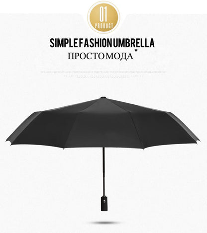 Windproof Double Layer Resistant Umbrella Fully Automatic Rain Men Women 10K Strong Luxury Business Male Large Umbrellas Parasol - ZOOMNSTORE