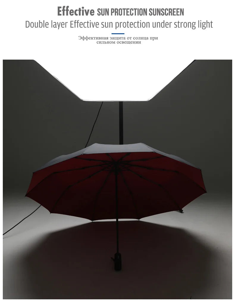 Windproof Double Layer Resistant Umbrella Fully Automatic Rain Men Women 10K Strong Luxury Business Male Large Umbrellas Parasol - ZOOMNSTORE