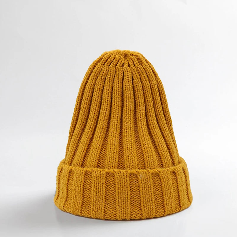 Winter Baby Hat For Kids Warm Knitted Baby Accessories Infant Girl Boy Beanie Cap Solid Color Children Toddler Beanies Bonnet - ZOOMNSTORE