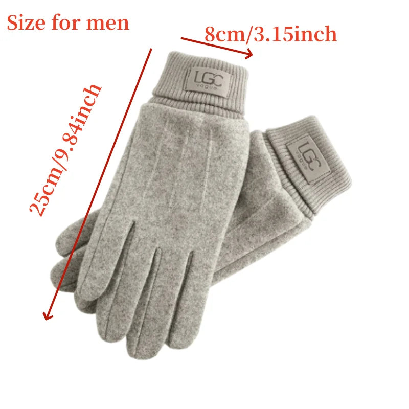 Winter Cashmere Gloves – Warm Touch Screen Full Finger Mittens for Women - ZOOMNSTORE