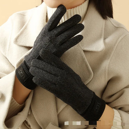 Winter Cashmere Gloves – Warm Touch Screen Full Finger Mittens for Women - ZOOMNSTORE