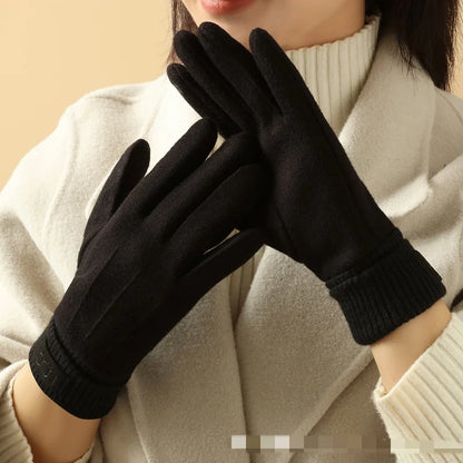 Winter Cashmere Gloves – Warm Touch Screen Full Finger Mittens for Women - ZOOMNSTORE