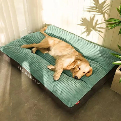 Corduroy Dog Bed - Soft Washable Sleeping Mat for Small to Large Dogs - ZOOMNSTORE