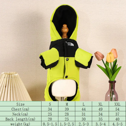 Winter Dog Clothes – Warm Hooded Fleece Jacket With Thick Cotton Coat - ZOOMNSTORE