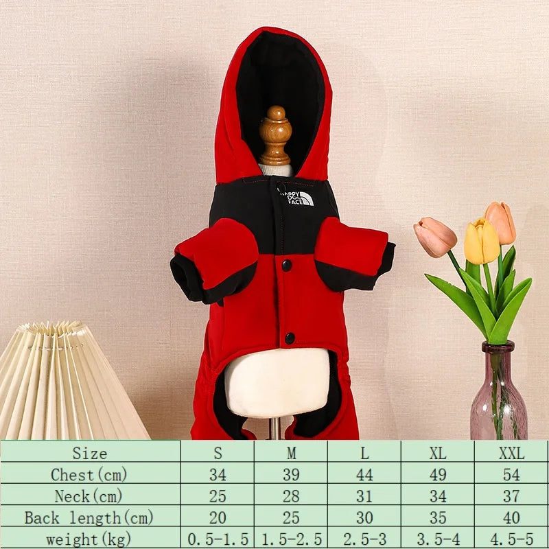 Winter Dog Clothes – Warm Hooded Fleece Jacket With Thick Cotton Coat - ZOOMNSTORE