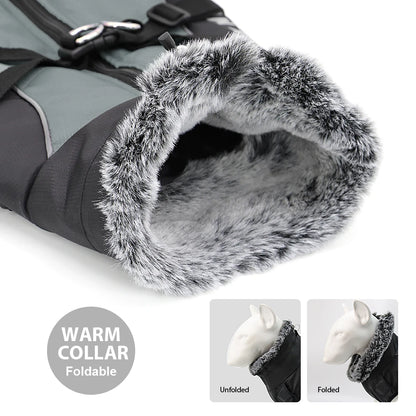 Winter Dog Clothes – Waterproof Dog Coat With Harness, Warm Jacket For Large Dogs - ZOOMNSTORE