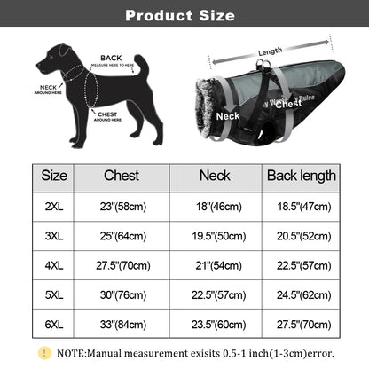Winter Dog Clothes – Waterproof Dog Coat With Harness, Warm Jacket For Large Dogs - ZOOMNSTORE