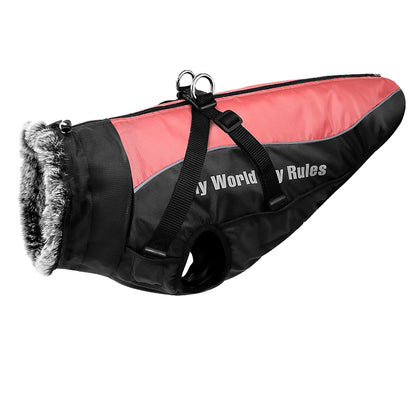Winter Dog Clothes – Waterproof Dog Coat With Harness, Warm Jacket For Large Dogs - ZOOMNSTORE