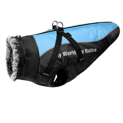 Winter Dog Clothes – Waterproof Dog Coat With Harness, Warm Jacket For Large Dogs - ZOOMNSTORE