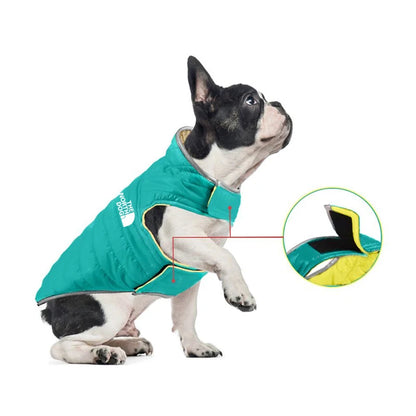 Winter Dog Coat - Double Sided Pet Winter Vest for Small & Medium Dogs | Soft Nylon Jacket - ZOOMNSTORE