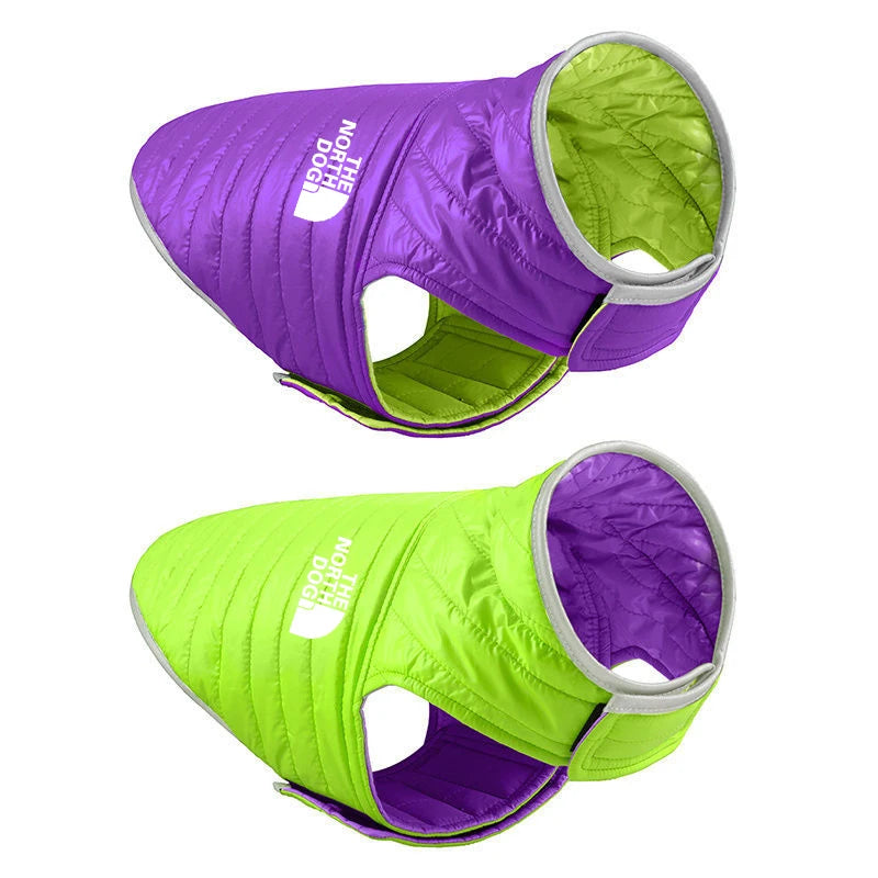 Winter Dog Coat - Double Sided Pet Winter Vest for Small & Medium Dogs | Soft Nylon Jacket - ZOOMNSTORE