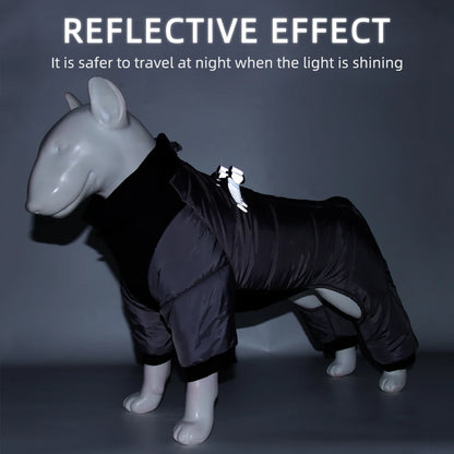 Winter Dog Coat - Reflective Windproof Overall With Cotton Insulation For Dogs - ZOOMNSTORE