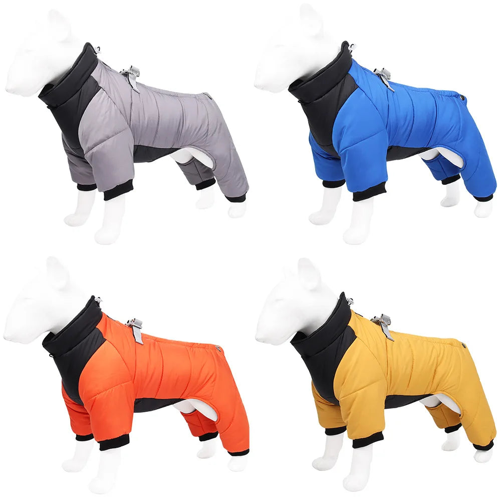 Winter Dog Coat - Reflective Windproof Overall With Cotton Insulation For Dogs - ZOOMNSTORE