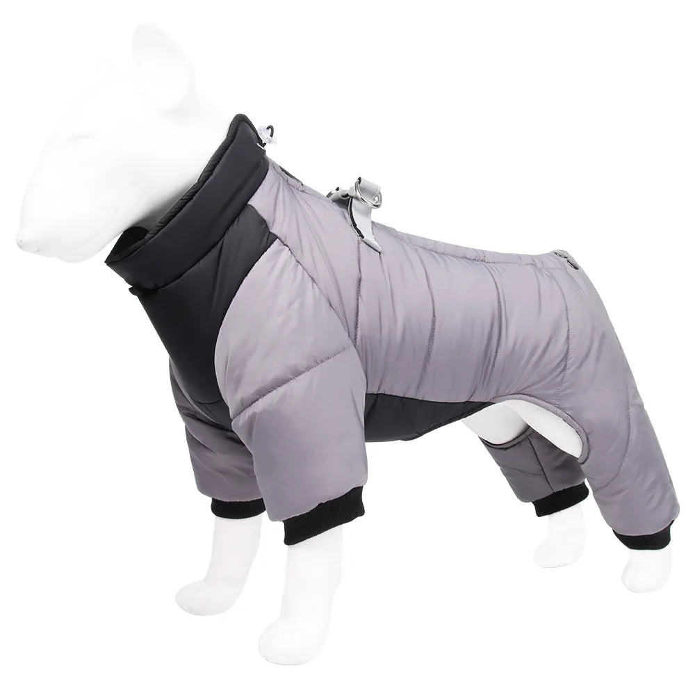 Winter Dog Coat - Reflective Windproof Overall With Cotton Insulation For Dogs - ZOOMNSTORE