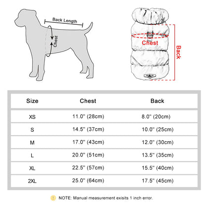 Winter Dog Coat - Soft Padded Jacket for Small Medium Dogs - ZOOMNSTORE