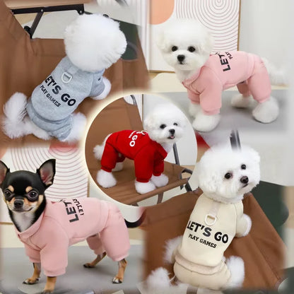 Winter Dog Coat – Thick Polyester Dog Hoodies & Warm Puppy Jumpsuit For Small Medium Dogs - ZOOMNSTORE