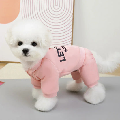 Winter Dog Coat – Thick Polyester Dog Hoodies & Warm Puppy Jumpsuit For Small Medium Dogs - ZOOMNSTORE