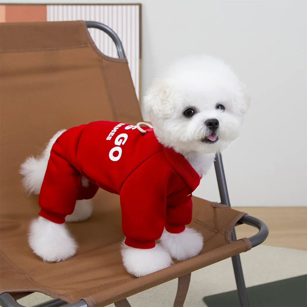 Winter Dog Coat – Thick Polyester Dog Hoodies & Warm Puppy Jumpsuit For Small Medium Dogs - ZOOMNSTORE