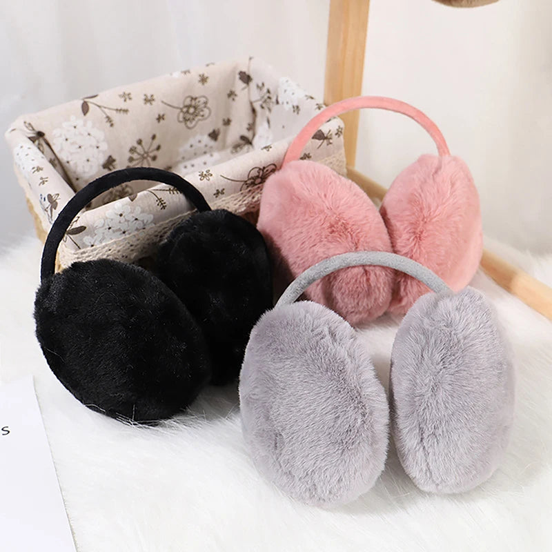 Winter Earmuffs – Folding Plush Ear Warmers With Soft Earflap Covers For Women - ZOOMNSTORE